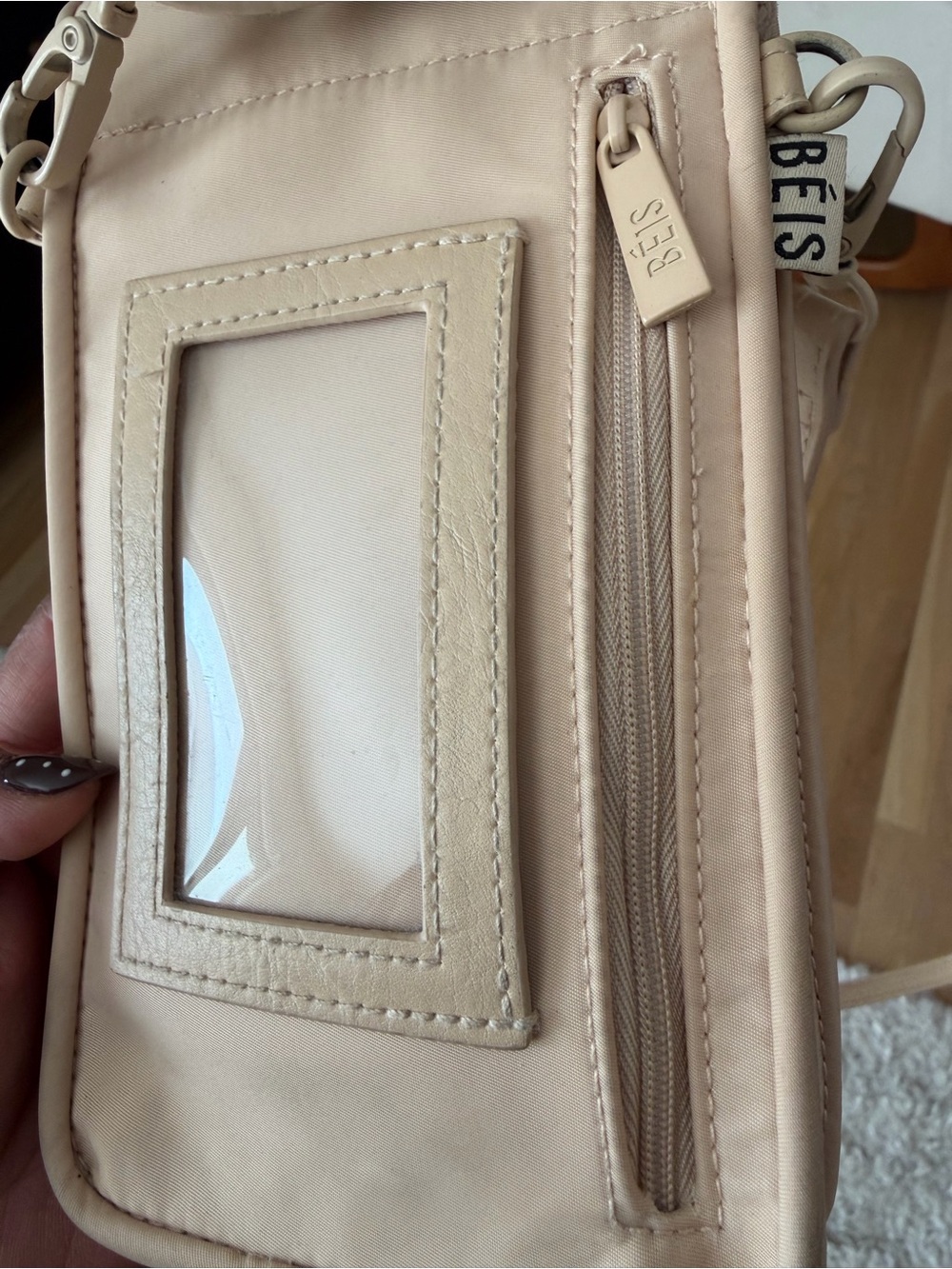 BEIS Cream Crossbody ID Phone Bag